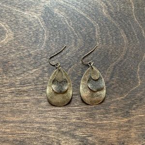 Brass layered earrings